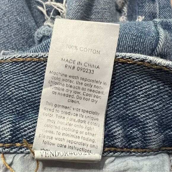 PacSun High Rise Straight Super Distressed Large Hole Button Fly Jeans Size 24 - Picture 10 of 11